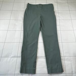 COS Pants Womens EU 38 Green Ankle Zipper Stretch Career Side Zip Slim Business